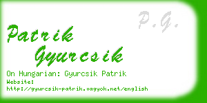 patrik gyurcsik business card